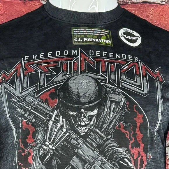 Affliction Men's Short Sleeve Skull Graphic T-shirt- Size: L/XL/3XL - NWT - Picture 4 of 11